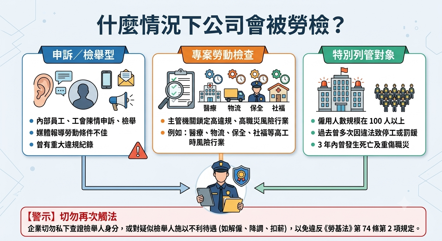 什麼情況下公司會被勞檢