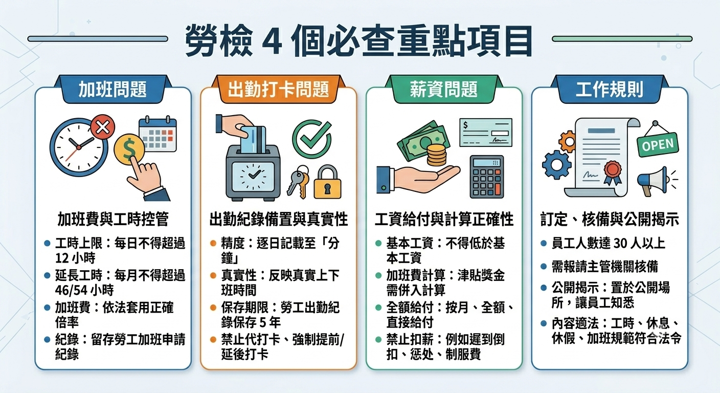 勞檢 4 個必查重點項目